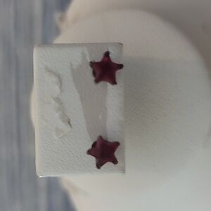 Red star earrings fourth of July